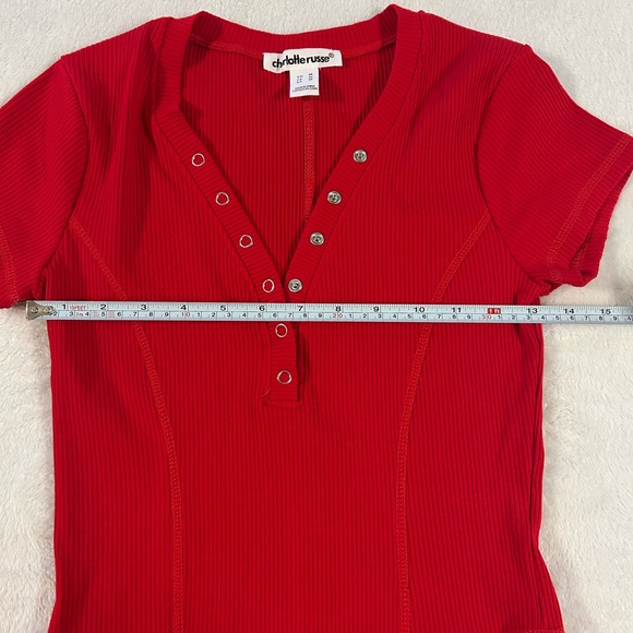 Charlotte Russe 3 Piece Bundle Apparel Tops Red Sz M Gray Sz S,Black Sz S y2k - Picture 2 of 10